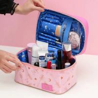 Women Cosmetic Bag PU Leather Portable Cosmetic Storage Bag Travel Waterproof Toiletry Bags Jewelry Storage Boxes Sailor Moon