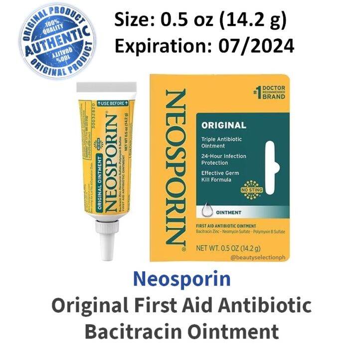 Neosporin Original First Aid Antibiotic Bacitracin Ointment 14.2g