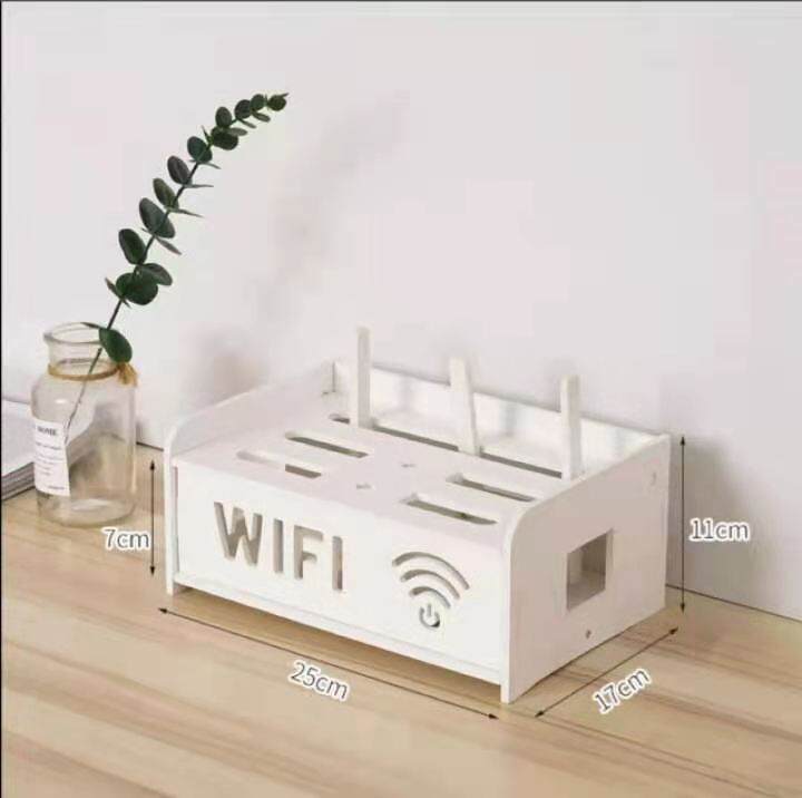 Wifi Router Storage Boxes Cable Power Plus Wire Bracket wire plugin