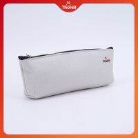 Thunlit Zipper Pencil Case Simple Gray Student Pencil Case Oxford Material