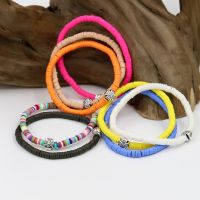 Bohemian Bracelets for Women Multicolor Polymer Clay Beads Charm Bracelet Jewelry Female Girls Lovely Gifts Accessories Wireless Earbuds Accessories