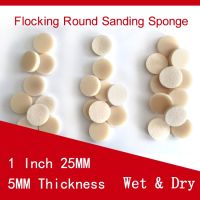 30 Pcs Flocking Round Disc Sanding Sponge Sandpaper 1 Inch 25mm 600-1200 Grit for Polishing Grinding Power Tools Accessories