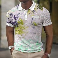 3d Flowers Polo Shirt MenS Printed Shirts Casual Short Sleeve Mesh Blouse Summer Clothing Oversized Tees Breathable Polo Tops