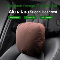 Perforated Breathable Suede Car Headrest Neck Support Seat / Maybach Design S Class Soft Universal Car Neck Pillow Rest Cushion Seat Cushions