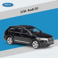 รถของเล่นโลหะโลหะสำหรับเด็กรถดึงกลับแบบ SUV จำลองขนาด1:36 Q3 Audi Q7 SUV