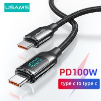 [3C electronic digital]  USAMS U78 100W จอแสดงผลแอลอีดี Type C To Type C To Type C To Type C ที่ชาร์จมีช่องเสียบยูเอสบีเร็ว C To USB C สายเคเบิลสำหรับ Macbook iPad POCO Realme