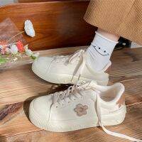 CODwuyan8340 Ready Stock Sneakers2022 Style Sole Three-Dimensional Flower White Shoes Low-Cut All-Match Sneakers