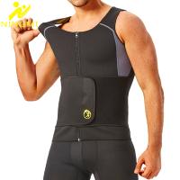 【CW】 NINGMI Neoprene Sauna Vest for Men Waist Trainer Shirt Adjustable Workout Body Shaper Shapewear with Double Zipper Sauna Suit