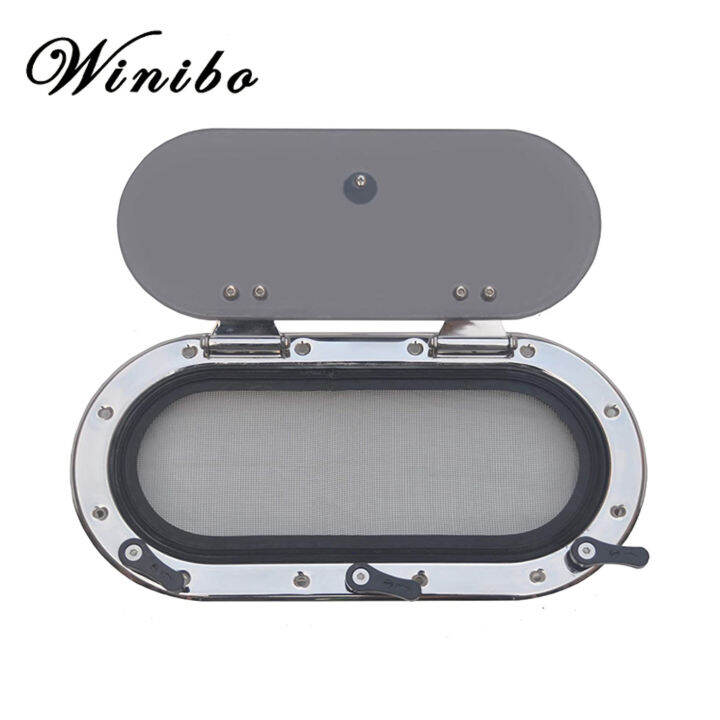 Winibo Marine Stainless Steel Oval Porthole With Mosquito Screen