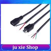 JuXie store Micro USB 2.0 A Female male Jack charging Connector cable 4 Pin 2 Pin 4 Wires Data Charge Cord DIY