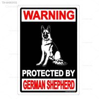 ♘℗✾ 20x30cm Protected By German Shepherd. Vintage Metal Sign Retro Tin Plate Classical Dog Painting Wall Decoration for Bar Family