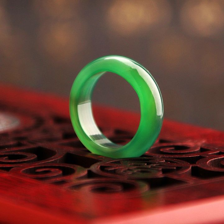 แหวนอาเกตสีสันสดใส-แหวนหยกสีแดงสีดำสีเขียวชมพู-แหวนคู่รัก-แหวนนิ้วหัวแหวน-4y7m