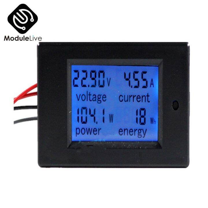 dc-6-5-100v-0-20a-4-in-1-digital-lcd-voltage-current-power-energy-meter-large-lcd-screen-dc-volt-tester-voltmeter-ammeter