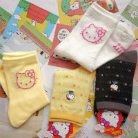 【CW】✘  Kawaii Sanrios Socks Anime Cartoon Medium Tube Antibacterial Sweat Absorption Fashion Thickened Warm