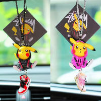 Pokemon Pikachu Cartoon Doll Car Interior Rearview Mirror Pendant Car Ornaments High-end Aromatpy Light Luxury Car Ornaments