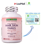 Vitamin Làm Đẹp Da, Tóc, Móng Hair Skin and Nails Natures Bounty 250 Viên