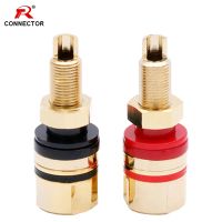 1Pair Binding Post HIFI Terminal Connector Gold-Plated Brassfor Power Amplifier Chassis Terminal and Speaker Terminal