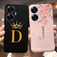 สำหรับ Realme N55 Narzo เคสมงกุฎน่ารักตัวอักษรฝาปิดซิลิโคนนุ่ม TPU เคสโทรศัพท์สำหรับ Realme Narzo N55และ55 NarzoN55ฝาหลัง