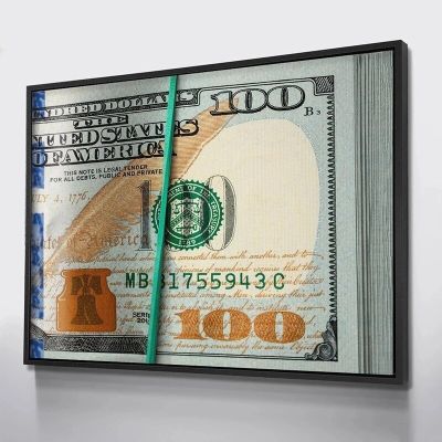 Dollar Money Inspirational Modern Personality Mural Poster - Home Interior Room Bedroom Wall Decoration Canvas Art