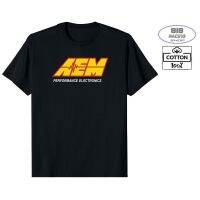 สตรีทแฟชั่น เสื้อยืด Racing Sport [BLACK] [COTTON 100%] [AEM]คอกลม