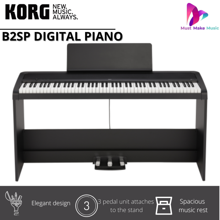 B2SP 88Keys Digital piano with bench, note stand, and adapter