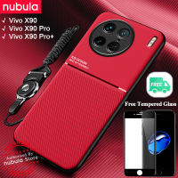 NUBULA เคสสำหรับ Vivo X90,VIVO X90 Pro | Vivo X90 Pro + Plus เคสกระจกนิรภัยฟรีให้ความรู้สึกเหมือนหนัง Hp Vivo X90 Pro ฝาหลังตัวยึดตัวจับดูดติดรถยนต์กันกระแทกชุดทำความสะอาดหน้าจอฝาหลังสำหรับ Vivo X90 Pro X90 pro +