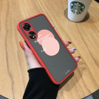 เคสสำหรับ OPPO A78 4G ดีไซน์ลายเรขาคณิตอย่างง่ายเคสป้องกันกล้องปกหลังแบบเต็มแข็งเคสใส่โทรศัพท์กันกระแทกมีน้ำค้างแข็งโปร่งใสหลากสี