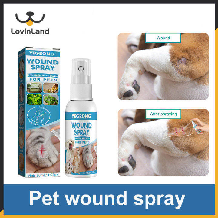 Lovinland Pet Wound Spray Dogs and Cat Skin Rash Scratching Wound