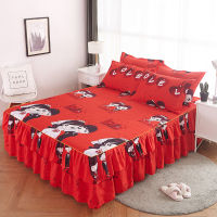 3pcs Bed Skirt 180x200 King Size Bed Cover with Skirt Bed Sheet Skirt Mattress Cover Bedsheets Ruffle Bedspread Soft Bedding Set