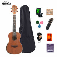 Acouway Ukuleleคอนเสิร์ตSopranoอูคูเลเล่ทีนอร์21 24 26อุคุเลเล่ซาเปเล่Ukuleleสายคล้องคอ14:1เครื่องเกียร์หัวเครื่องดีดไม้ชิงชัน