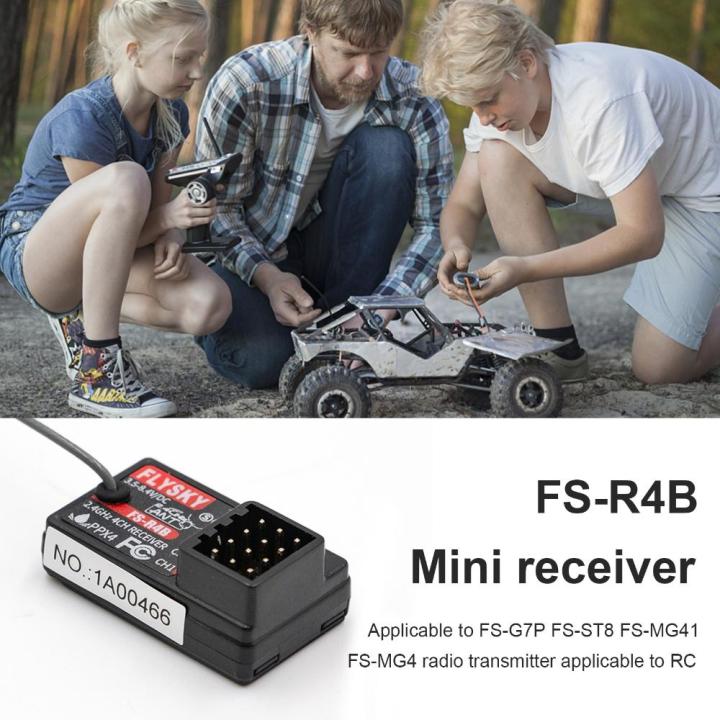 ตัวรับสัญญาณโปรแกรมวิทยุที่กำหนดเดี่ยวแบบ-flysky-fs-r4b-สำหรับรถยนต์-fs-mg4-fs-mg41-fs-g7p-fs-st8