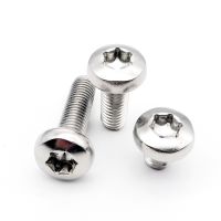 10/50pc M2 M2.5 M3 M3.5 M4 M5 M6 M8 304 A2 stainless steel GB2672 Six-Lobe Torx Pan Head Screw Bolt Six Lobe Round Length 3-80mm