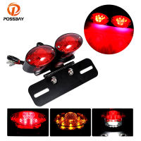 Motorcycle 12V LED Taillight Turn Signals Rear Brake License Plate Integrated Light Accessories Dirt Bike ATV Cafe Racer Bobber