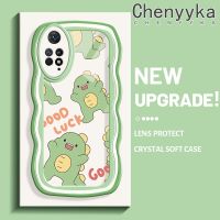 เคส Chenyyka สำหรับ Xiaomi Redmi Note 11 Pro 11e Note 5G Note Pro โชคดีลายไดโนเสาร์ลายคลื่นเคสมือถือกันกระแทกแบบใสนิ่มเคสโปร่งใสลายกล้องถ่ายรูปฝาครอบป้องกันซิลิกาเจลที่สร้างสรรค์