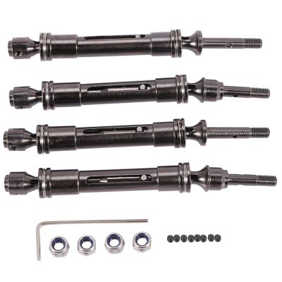 4Pcs Metal Front and Rear Drive Shaft CVD Driveshaft for 1/10 Slash Hoss Stampede VXL Upgrade Parts