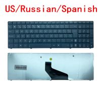 ใหม่เราคีย์บอร์ดแล็ปท็อปภาษาสเปนรัสเซียสำหรับ ASUS K53U K53Z K53B K53BR X53BY X53BR X53U X73 N73 K73 K73T A53U K53T K53T X53Z A53U