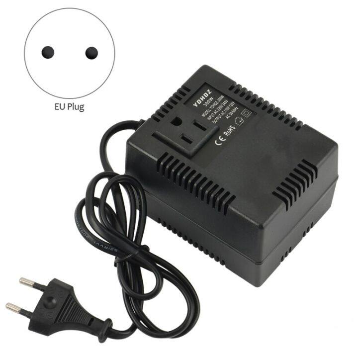 หม้อแปลงหม้อแปลงแรงดันไฟฟ้า300w-220v-ถึง110v-adaptor-traveling-หม้อแปลงแรงดันไฟฟ้าขั้นตอนลงหม้อแปลง