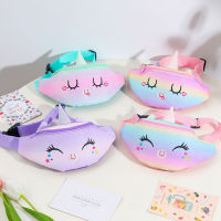 Colorful Girls Unicorn Waist Pack Female Fanny Pack Crossbody Bags Handbag Womens Belt Bag Shoulder Bag Children Banana Purse