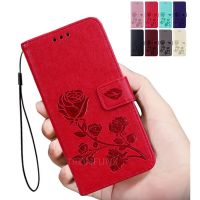 ✧❁✁ เคส case Huawei Y5II Y3 Y5 Y6 2017 Nova 3 3i 3E P Smart Y7 Y9 Prime 2019 เคสโทรศัพท์หนังฝาพับพร้อมช่องใส่บัตรสํา Rose Flip Soft Leather Phone Case Cover