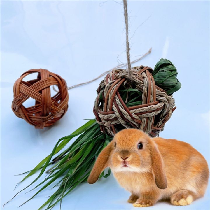 สำหรับ-hay-รักษาบอลสำหรับสัตว์เลี้ยงขนาดเล็กการงอกของฟันกระต่ายเคี้ยวของเล่นสำหรับแฮมสเตอร์-gerbils-กระต่ายธรรมชาติกรงหญ้าตกแต่ง