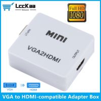 [LUNA electronic accessories] LccKaa VGA เป็น HDMI กล่องแปลงอะแดปเตอร์ที่รองรับพร้อมสาย USB อะแดปเตอร์ Full HD 1080P VGA HD สำหรับแล็ปท็อปพีซีไปยังโปรเจคเตอร์ HDTV