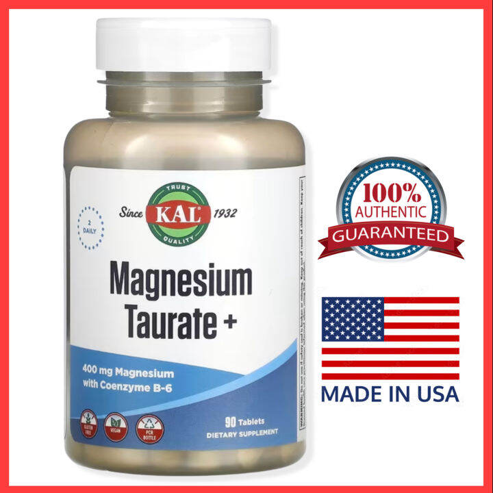 KAL Magnesium Taurate, 400 mg, 90 Tablets exp 2026 | Lazada PH