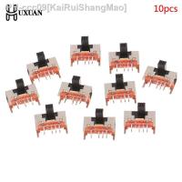 10PCS Panel PCB 8 Pin 3 Position 2P3T DP3T Slide Switch Side Knob Straight Foot Switch Handle Toggle Power Switch SK23D05