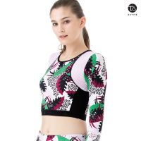 TA ACTIVE SAFARI LONG SLEEVE CROP เสื้อออกกำลังกาย ทรงครอป แขนยาว