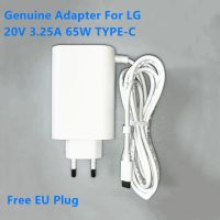 2ปีของแท้20V 3.25A 65W ประเภท C ADT 65FSU D03 EPK แหล่งจ่ายไฟ AC Adapter สำหรับ LG 14Z90P 17Z90P ADT 65DSU D03 2แล็ปท็อป