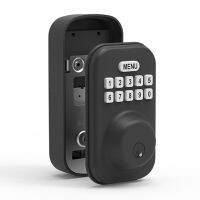 ขึ้น-Keyless พร้อมที่จับล็อคประตูทางเข้า-ปุ่มกดอิเล็กทรอนิกส์ Deadbolt พร้อมลูกบิดประตู-ล็อคอัจฉริยะ Deadbolt