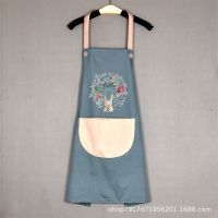 Lovely summer cooking apron female household kitchen waterproof and oil Japanese adults work around waist cloth printing