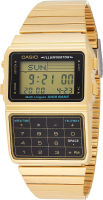 Casio #DBC611G-1D Mens Gold Tone 25 Memory Calculator Databank Watch