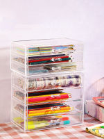 Acrylic Transparent Stationery Storage Drawers Pen Pencil Organizer Holders Washi Tape Storage Box Desk Organizer Storage