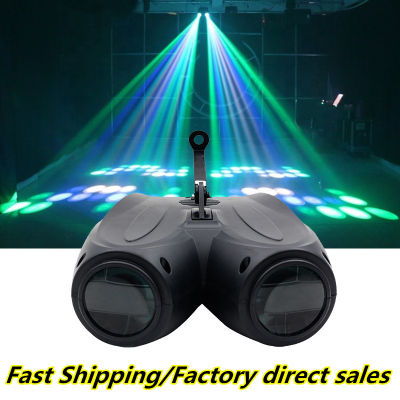 Fast Shipping128LEDs Double Head Airship RGBW Pattern Stage Effect Lighting Projector DJ Disco Party ไฟ Led สำหรับ Xmas